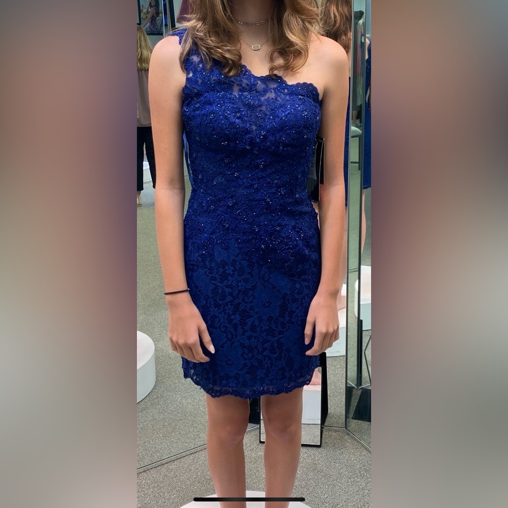Terry Costa navy blue cocktail homecoming dress size 0